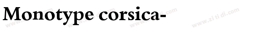 Monotype corsica字体转换
